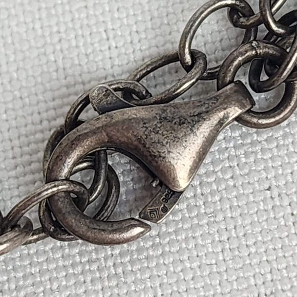 Metallic Bronze Bead & Sterling Silver Multi Strand Necklace - Picture 7 of 8